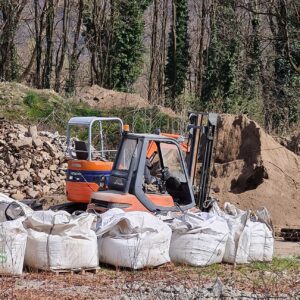 preparazione terra vagliata