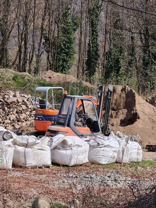 preparazione terra vagliata
