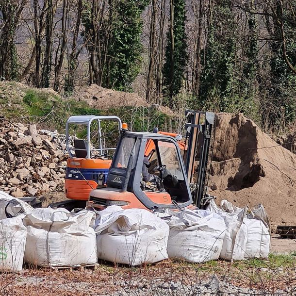 preparazione terra vagliata
